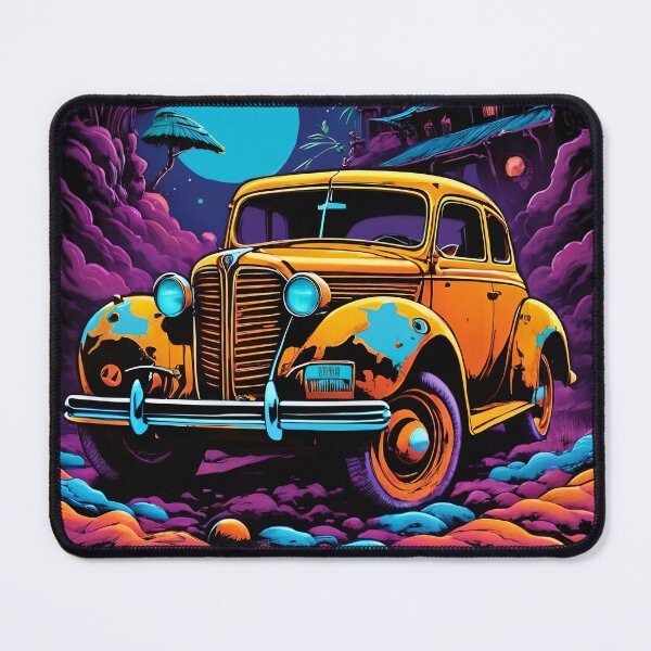 Item preview, Abandoned Yellow Vintage Car On A Distant Planet designed and sold by liminal-concept.