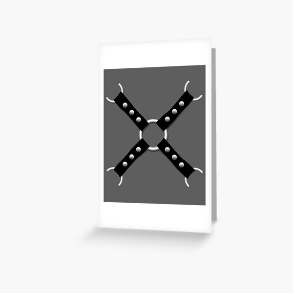 Harness - BDSM Leather & Steel Pop Art Greeting Card