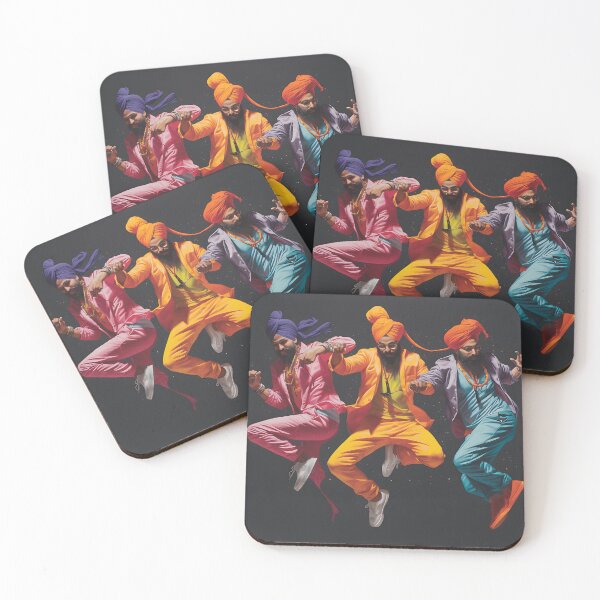 Item preview, Colourful Bhangra Dancers Art designed and sold by PioneerX1.