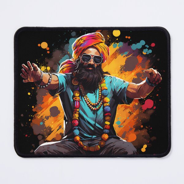 Item preview, Colourful Bhangra Dancer Art designed and sold by PioneerX1.