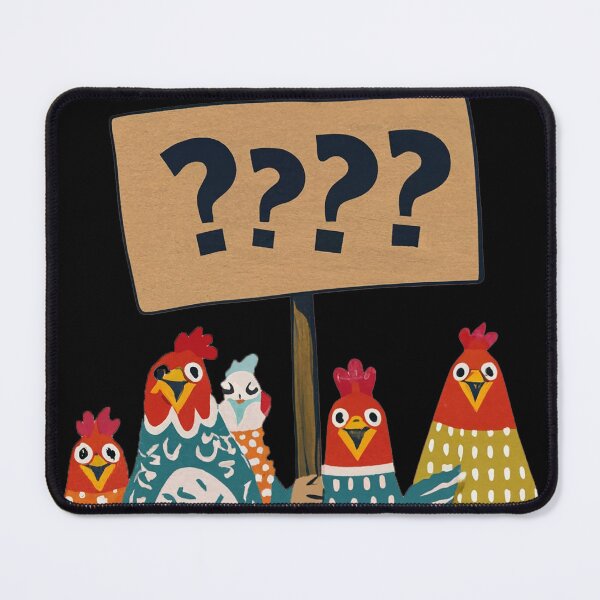 Item preview, Cute chicken question designed and sold by SameeraDammeyer.