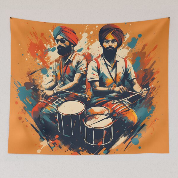 Item preview, Punjabi Bhangra Dhol Players  designed and sold by PioneerX1.