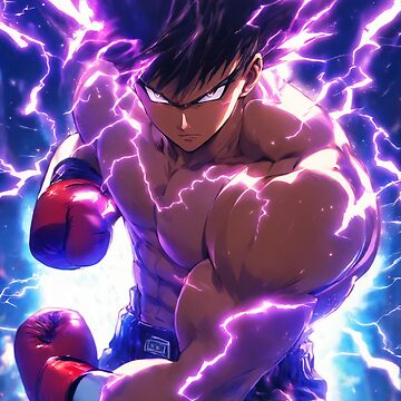 Anime manga depiction of a male character with electric powers