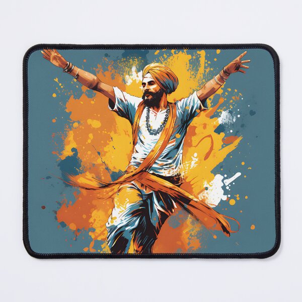 Item preview, Colourful Bhangra Dancer Art designed and sold by PioneerX1.