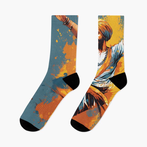 Item preview, Colourful Bhangra Dancer Art designed and sold by PioneerX1.