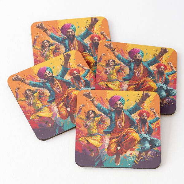 Item preview, Colourful Bhangra Dancers Art designed and sold by PioneerX1.