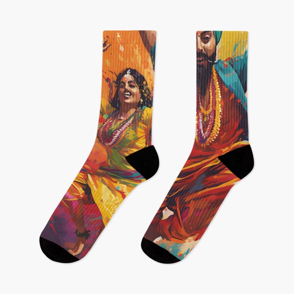 Item preview, Colourful Bhangra Dancers Art designed and sold by PioneerX1.