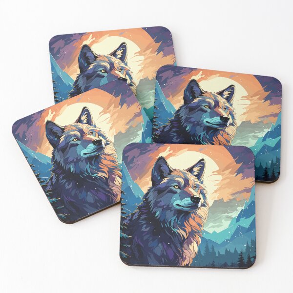 Item preview, Majestic wolf in front of mountains designed and sold by Matt-Design-23.