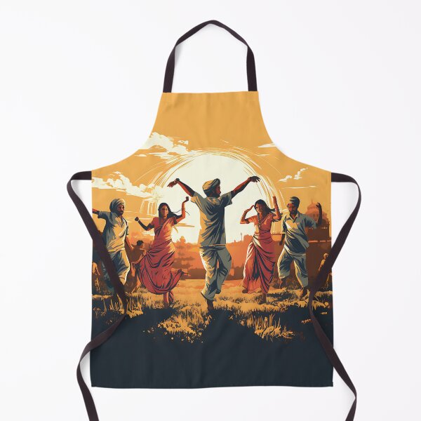 Artikelvorschau, Bhangra Dancers In Village Colourful Sunset entworfen und verkauft von PioneerX1.