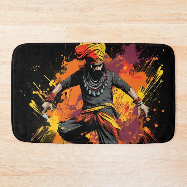 Item preview, Colourful Bhangra Dancer Art designed and sold by PioneerX1.