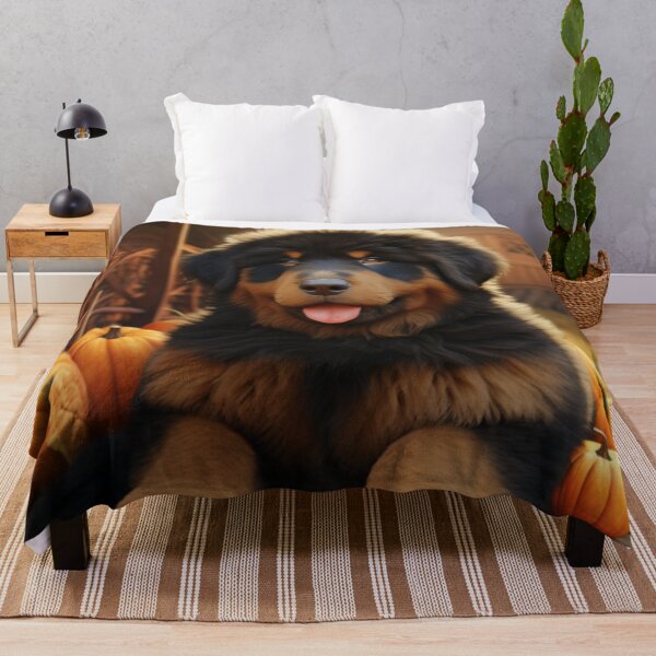 Item preview, Tibetan Mastiff Puppy In Autumn designed and sold by ZenEverAI.