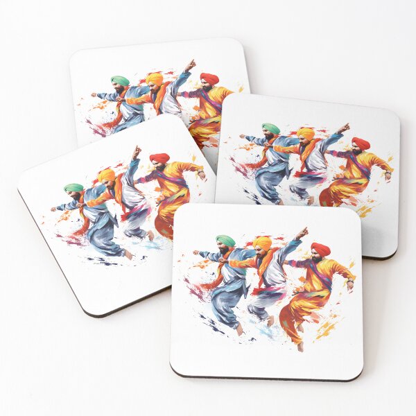 Item preview, Colourful Bhangra Dancers Art designed and sold by PioneerX1.
