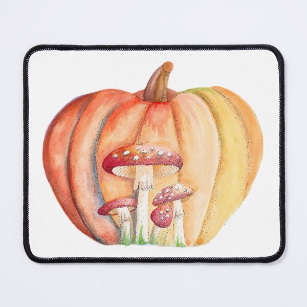 Item preview, Mushrooms on Pumpkin background cutout designed and sold by xMagicalDots.