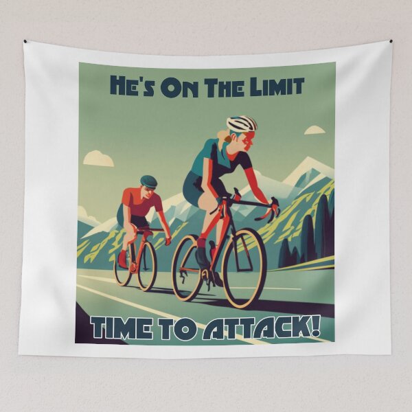 Item preview, He's On The Limit Time To Attack Women's Cycling designed and sold by Esskay Designs.