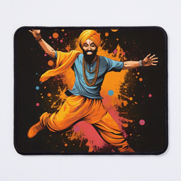 Item preview, Colourful Bhangra Dancer Art designed and sold by PioneerX1.