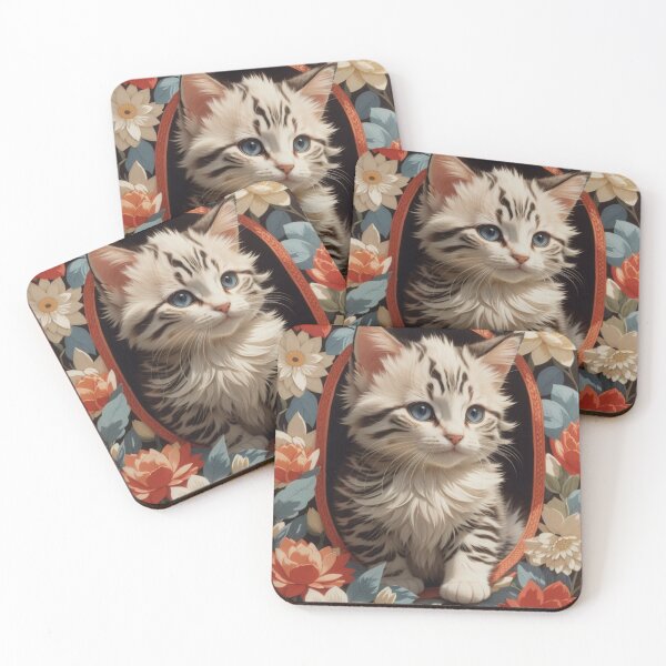 Item preview, Cute Kitten Floral designed and sold by Willyboy16.