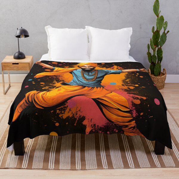 Item preview, Colourful Bhangra Dancer Art designed and sold by PioneerX1.