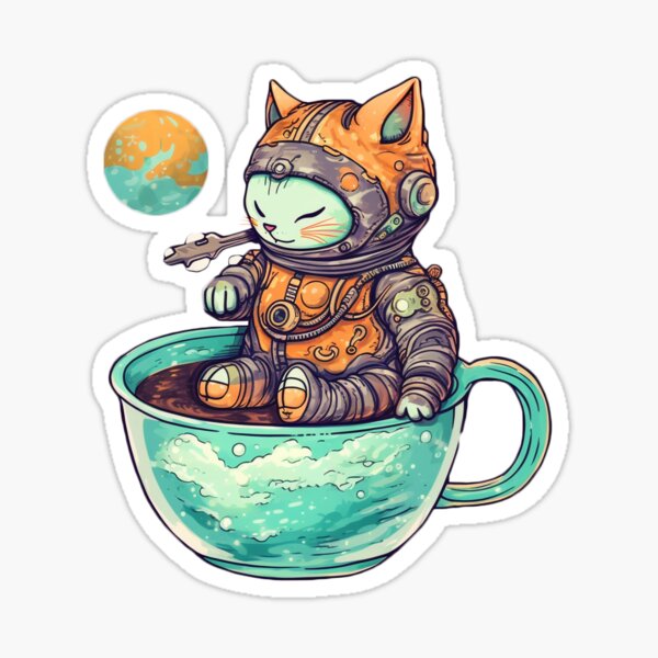 Chat astronaute fusée vaisseau spatial navette spatiale amusement' Mug