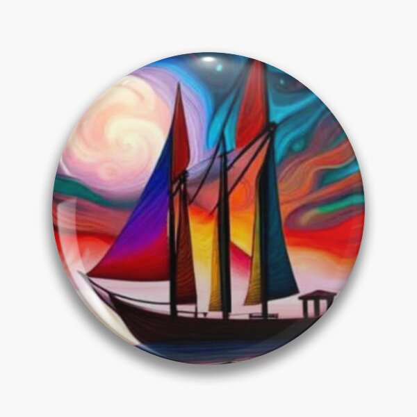Item preview, Boat with aurora sky designed and sold by George Hutton Hunter.
