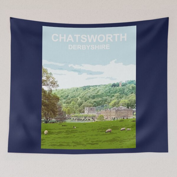 Item preview, Chatsworth Derbyshire Peak District. Travel location poster designed and sold by BarbaraGlebska.