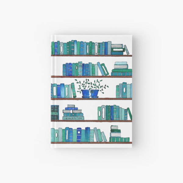 Green Bookcase Hardcover Journal