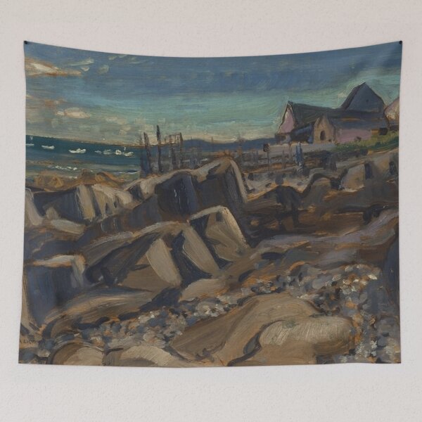 Item preview, Arthur Lismer, Fishing Village, New Brunswick designed and sold by TheRedVineyard.