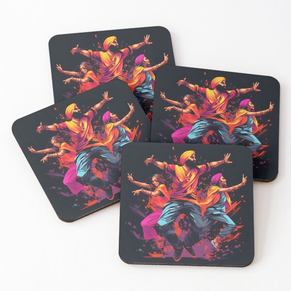 Item preview, Colourful Bhangra Dancers Art designed and sold by PioneerX1.