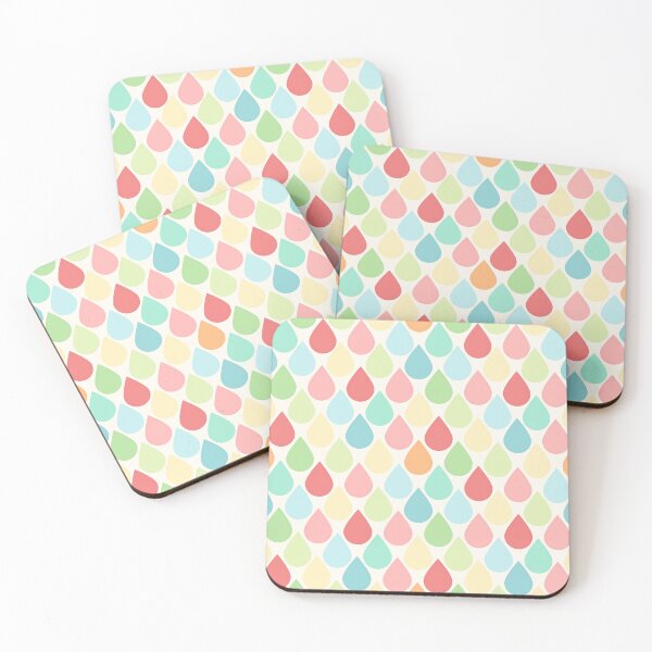 Item preview, Colorful Pastel Raindrop Shape Pattern designed and sold by 29Bumblebee.