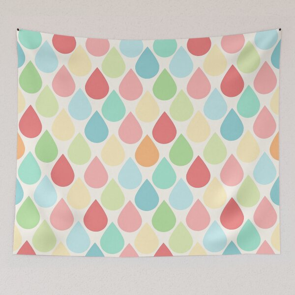 Item preview, Colorful Pastel Raindrop Shape Pattern designed and sold by 29Bumblebee.