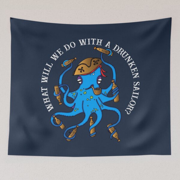 Item preview, Drunken Sailor Octopus Sea Shanty designed and sold by HotHibiscus.