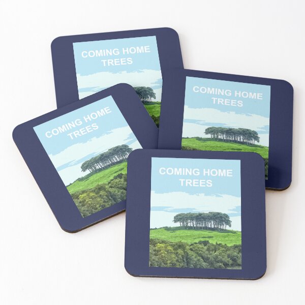 Item preview, Coming Home Trees, Nearly There Trees Cornwall. Cornish gift Kernow Travel location poster designed and sold by BarbaraGlebska.