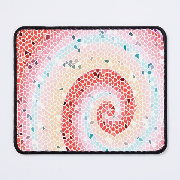 Item preview, Pink background wave mosaic tile pattern designed and sold by by-jwp.