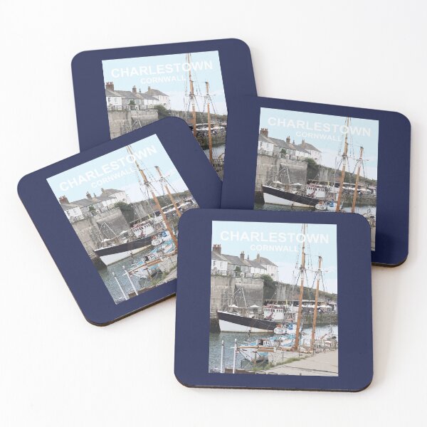 Item preview, Charlestown Cornwall.  Cornish gift Kernow Travel location poster, St Austell designed and sold by BarbaraGlebska.