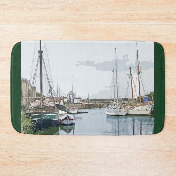 Item preview, Charlestown Cornwall.  Cornish gift Kernow Travel location poster, St Austell designed and sold by BarbaraGlebska.