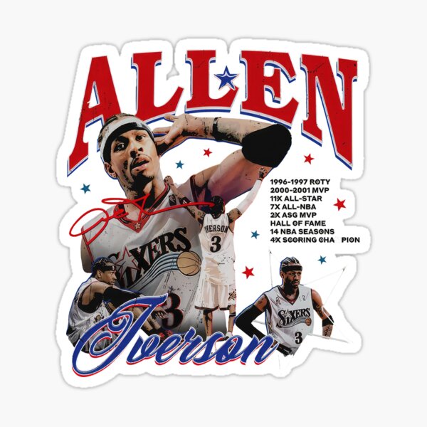 Logo All Iverson NBA Philadelphia 76ers Jersey 2002 Allen Iverson
