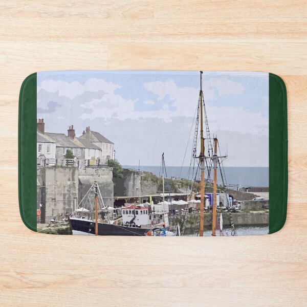 Item preview, Charlestown Harbour Cornwall.  Cornish gift Kernow Travel location poster, St Austell designed and sold by BarbaraGlebska.