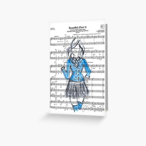 Veronica, Heathers, Beautiful, Heathers the Musical Greeting Card