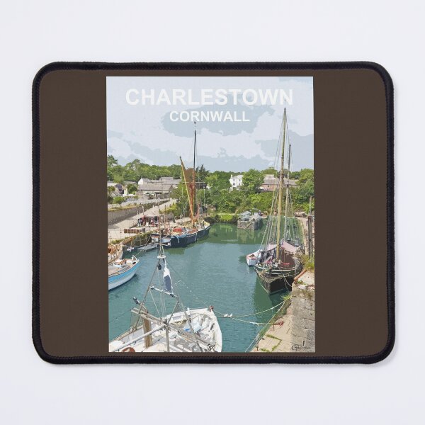 Item preview, Charlestown Cornwall.  Cornish gift Kernow Travel location poster, St Austell designed and sold by BarbaraGlebska.