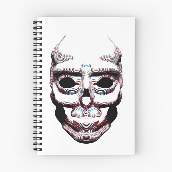 Item preview, Halloween Front-Facing Skull Original Artwork (Red/Blue) designed and sold by RLKArtDesign.