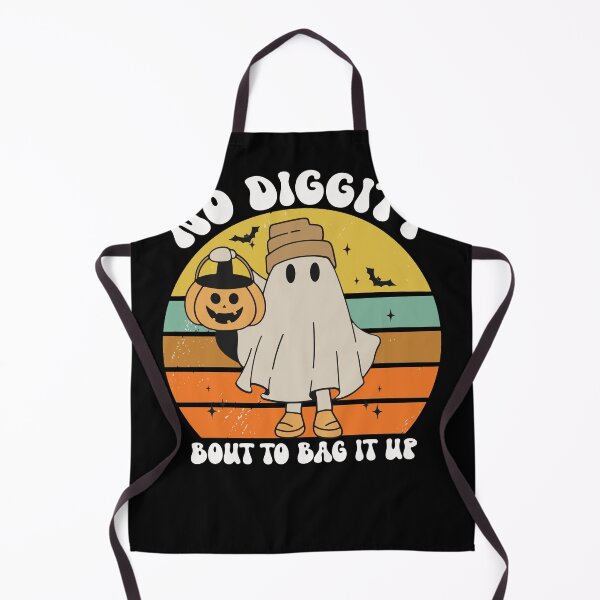 Item preview, No Diggity Bout To Bag It Up Cute Ghost Halloween T-Shirt designed and sold by chaitawat.