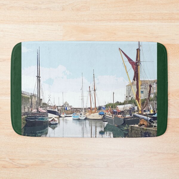 Item preview, Historic Port Charlestown Cornwall.  Cornish gift Kernow Travel location poster, St Austell designed and sold by BarbaraGlebska.