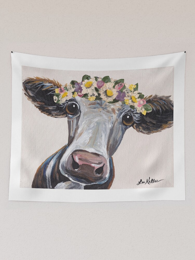 Baby Blue Cow Print Tapestry for Sale by laurencude