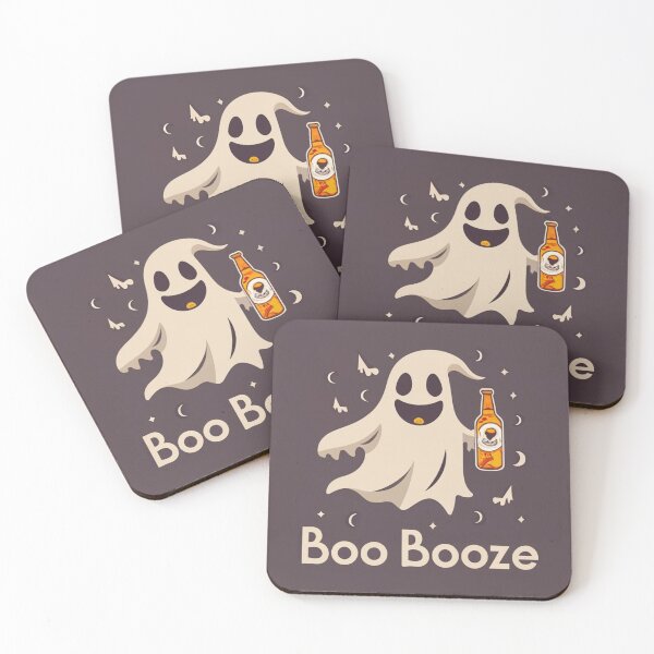 Aperçu de l'œuvre Boo Booze Fantôme d'Halloween créée et vendue par GeeEye.