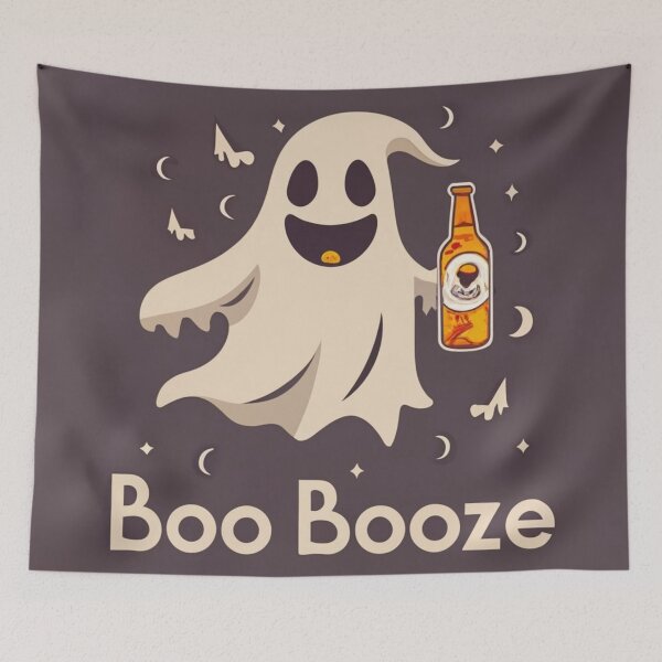 Aperçu de l'œuvre Boo Booze Fantôme d'Halloween créée et vendue par GeeEye.