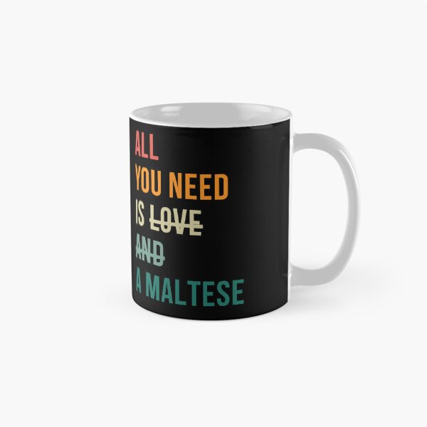 Item preview, Retro all you need is love and a Maltese dog breed design designed and sold by 29Bumblebee.
