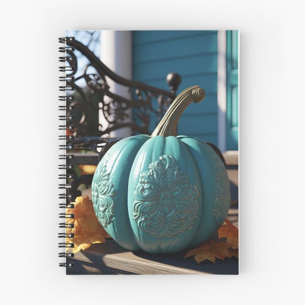 Item preview, stunning teal pumpkin digital art designed and sold by dcrc.