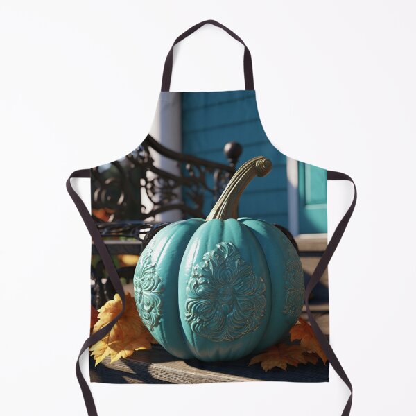 Item preview, stunning teal pumpkin digital art designed and sold by dcrc.