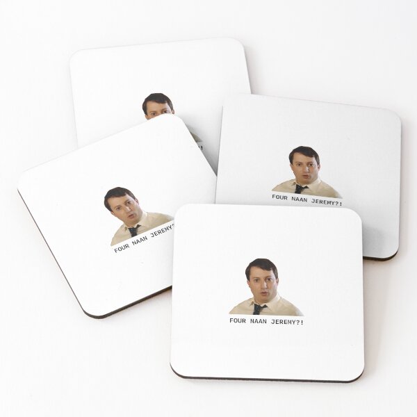 Item preview, Peep Show Mark - Four Naan Jeremy Quote (Plain Background) designed and sold by GoldGoldGold.