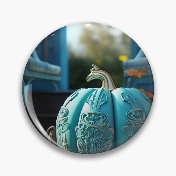 Item preview, stunning teal pumpkin digital art designed and sold by dcrc.
