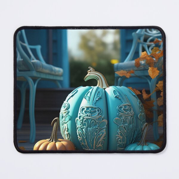 Item preview, stunning teal pumpkin digital art designed and sold by dcrc.